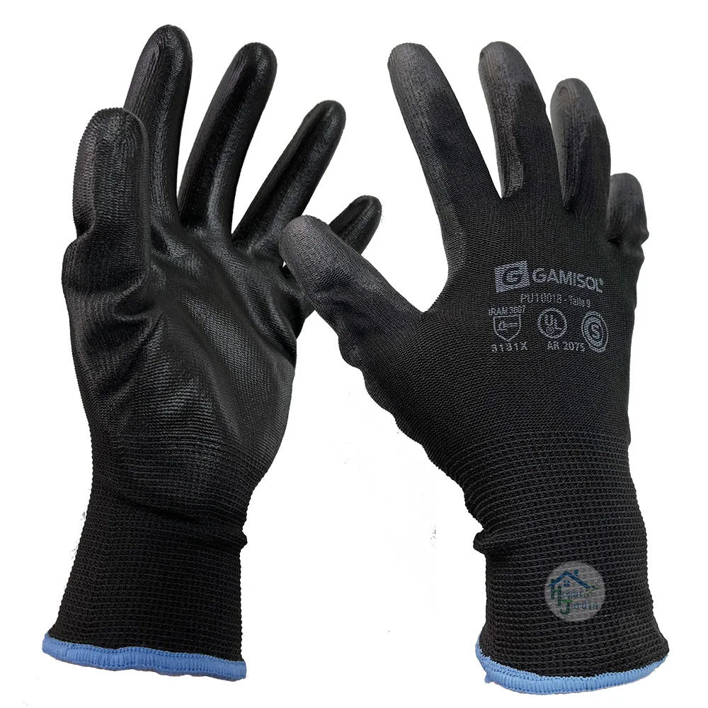 GUANTE PU RUGOSO FINO NEGRO GAMISOL